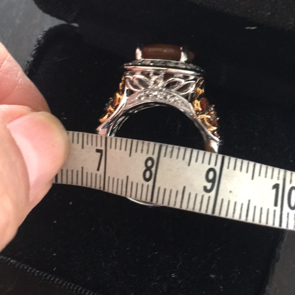Victoria Wieck 14k gold silver orange gemstone - Picture 9 of 9